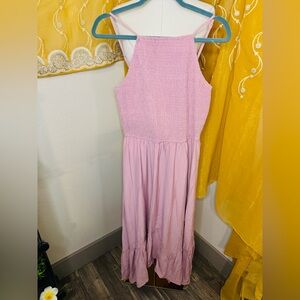 Elegant Pink Midi Dress